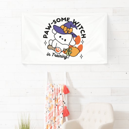 Paw-some Witch in Training - Schattigee Halloween- Spandoek (Insitu)
