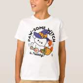Paw-some Witch in Training - Schattigee Halloween- T-shirt (Voorkant)