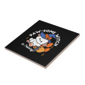Paw-some Witch in Training - Schattigee Halloween- Tegeltje (Zijkant)