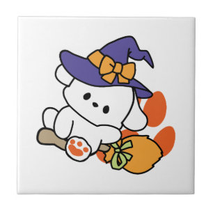 Paw-some Witch in Training - Schattigee Halloween- Tegeltje