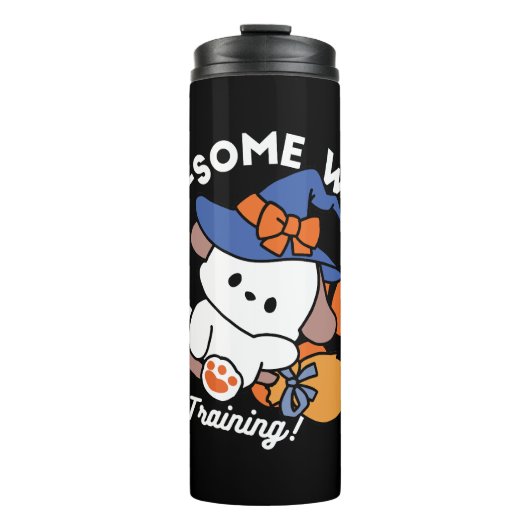 Paw-some Witch in Training - Schattigee Halloween- Thermosbeker (Voorkant)