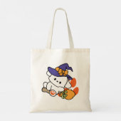 Paw-some Witch in Training - Schattigee Halloween- Tote Bag (Achterkant)