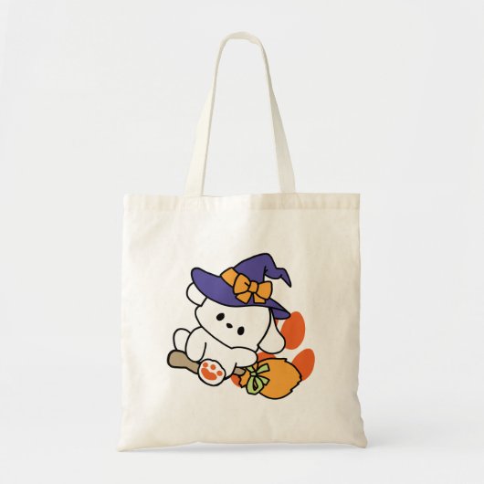 Paw-some Witch in Training - Schattigee Halloween- Tote Bag (Voorkant)