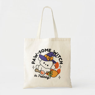 Paw-some Witch in Training - Schattigee Halloween- Tote Bag