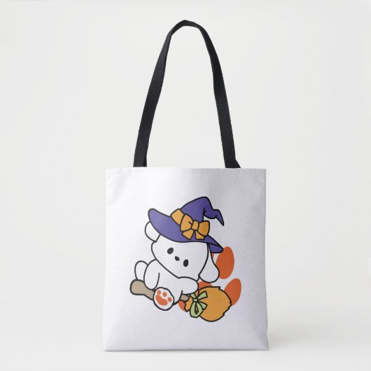 Paw-some Witch in Training - Schattigee Halloween- Tote Bag (Voorkant)