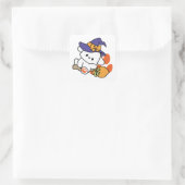 Paw-some Witch in Training - Schattigee Halloween- Vierkante Sticker (Tas)