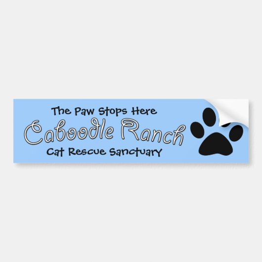 'Paw Stopt Hier' Bumpersticker (Voorkant)