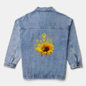 Paw Sunflower Shirt Je bent mijn wereldpoot Denim Jacket (Achterkant)