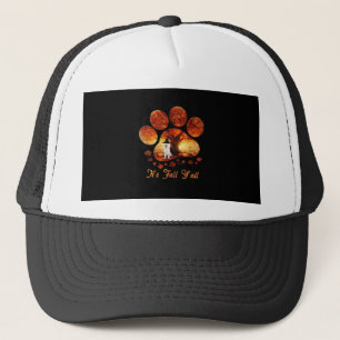 Paw Tree, het is Herfst Y'all White Dog Trucker Pet