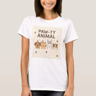 paw-ty animal t-shirt