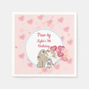 Paw-ty Dog Birthday Party Napkins Servet