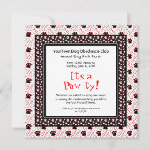 Paw-ty Dog Verjaardagsfeestje of Doggie Samen Kaart (Achterkant)