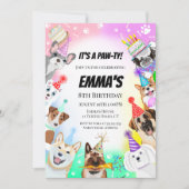 Paw-ty honden met taartfeest kaart (Voorkant)