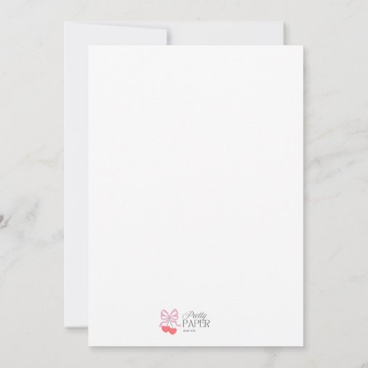 Paw-ty meisje verjaardagsuitnodigingen  kaart (Achterkant)