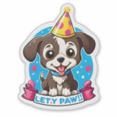 "Paw-ty Tijd!" (Kinderen) Sticker (Voorkant)