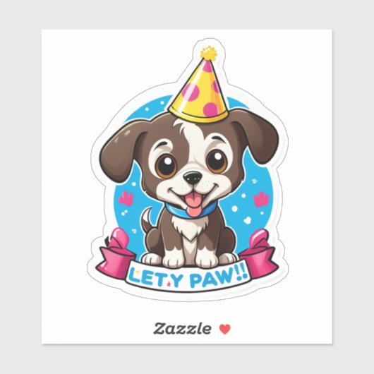 "Paw-ty Tijd!" (Kinderen) Sticker (Vel)