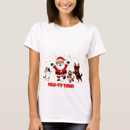 Paw-ty Time: Santa’s Festive Furry Fiesta T-shirt