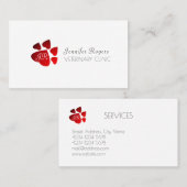 Paw van het hart van de huisdieren visitekaartje (Voorkant / Achterkant)