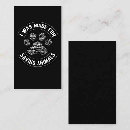 Paw Veterinary Technicia Vet Tech Veterinary Visitekaartje (Voorkant / Achterkant)