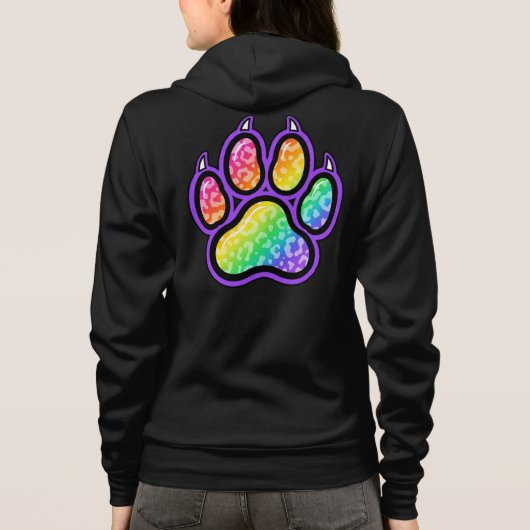 Paw Volwassene Ritssluiting Hoodie (Achterkant)