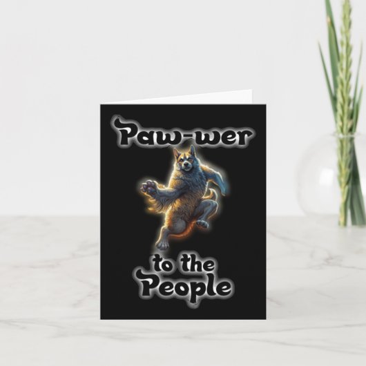 Paw-wer aan de mensen Sticker Kaart (Voorkant)
