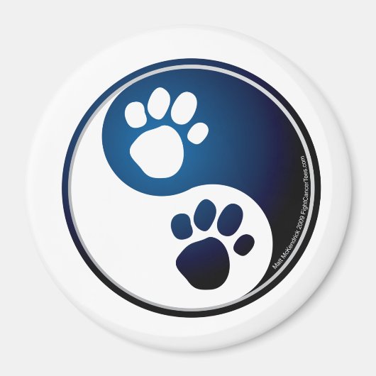Paw Ying Yang Magneet (Voorkant)