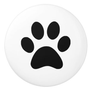 Pawafdrukken - puppy dog cat of ander gezelschapsd keramische knop