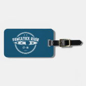 Pawcatuck River Connecticut Rhode Island Kayaking Bagagelabel (Voorkant horizontaal)