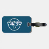Pawcatuck River Connecticut Rhode Island Kayaking Bagagelabel (Achterkant horizontaal)