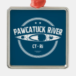Pawcatuck River Connecticut Rhode Island Kayaking Metalen Ornament