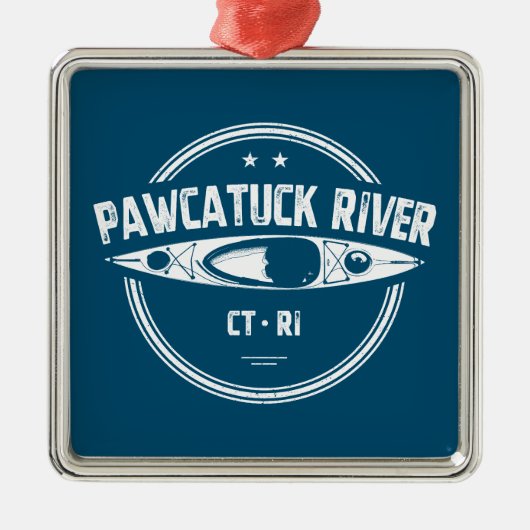 Pawcatuck River Connecticut Rhode Island Kayaking Metalen Ornament (Voorkant)