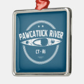 Pawcatuck River Connecticut Rhode Island Kayaking Metalen Ornament (Links)