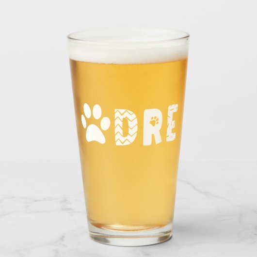 Pawdre Dog Dad New Dog Owner Gifts Glas (Voorkant gevuld)