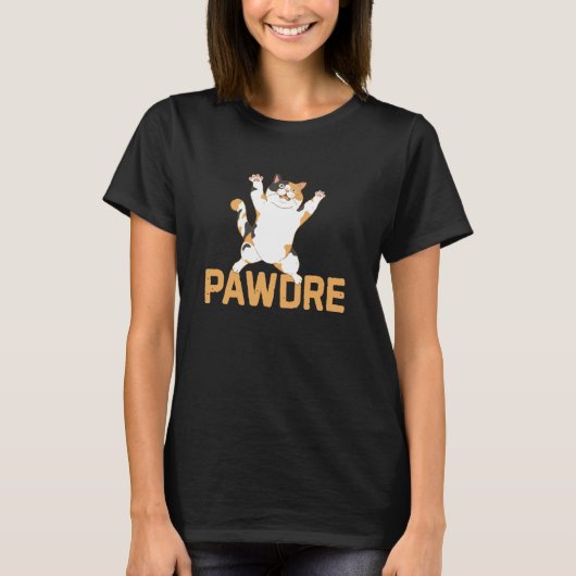 Pawdre Kat Eigenaar Calico T-shirt (Voorkant)
