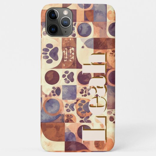 Pawesome Aanpasbare Abstracte Hond Pootafdruk Case-Mate iPhone Case (Achterkant)