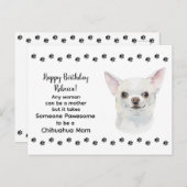 Pawesome Beste Chihuahua Hond Mam Gelukkige Verjaa Briefkaart (Voorkant / Achterkant)