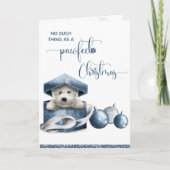Pawfect met Kerstmis, Cute Westie Puppy Fun kerst Kaart (Voorkant)
