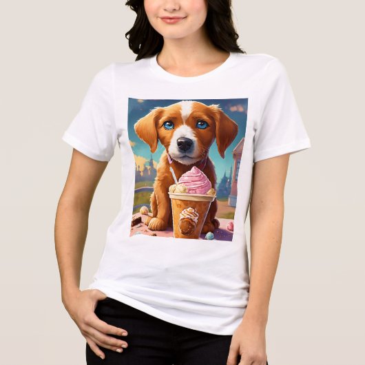 **Pawfect Pals: Schattige Logo Design** Tri-Blend Shirt (Voorkant)