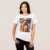 **Pawfect Pals: Schattige Logo Design** Tri-Blend Shirt (Voorkant volledig)