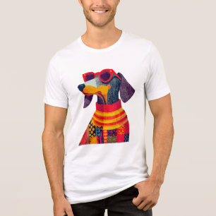 Pawfect Teckel Wienerdog Doxie Dogdad in stijl Tri-Blend Shirt