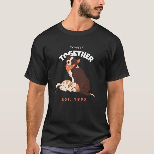 'Pawfect Together', Dag van de Hond T-shirt (Voorkant)