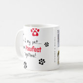 'Pawfect Together' Pet Owner Photo Collage Koffiemok (Voorkant links)