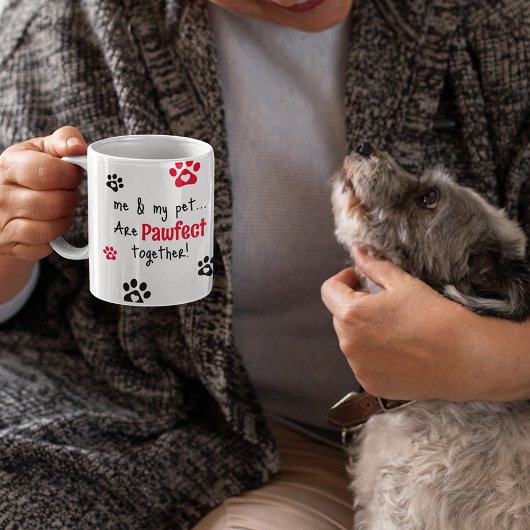 'Pawfect Together' Pet Owner Photo Collage Koffiemok