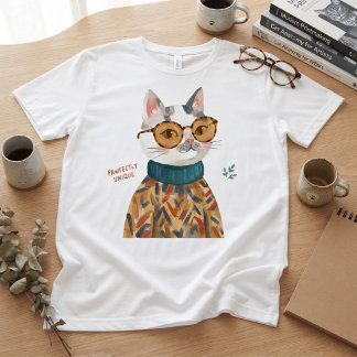 Pawfect Unieke Kat met Bril T-shirt
