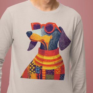 Pawfect Wienerdog teckel Doxie Dogdad in stijl Tri-Blend Shirt
