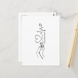 Pawfection One-Line Art – Minimalist Dog Lover Briefkaart