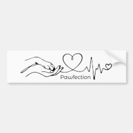 Pawfection One-Line Art – Minimalist Dog Lover Bumpersticker