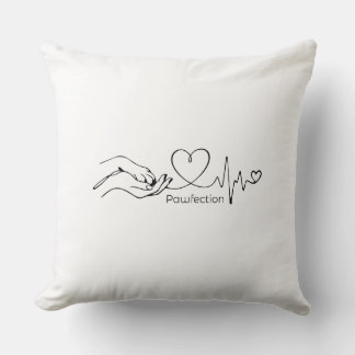 Pawfection One-Line Art – Minimalist Dog Lover Kussen