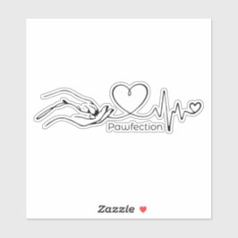 Pawfection One-Line Art – Minimalist Dog Lover Sticker