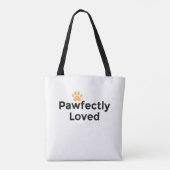 Pawfectly Loved Minimalist Pet Lover Tote Bag (Achterkant)